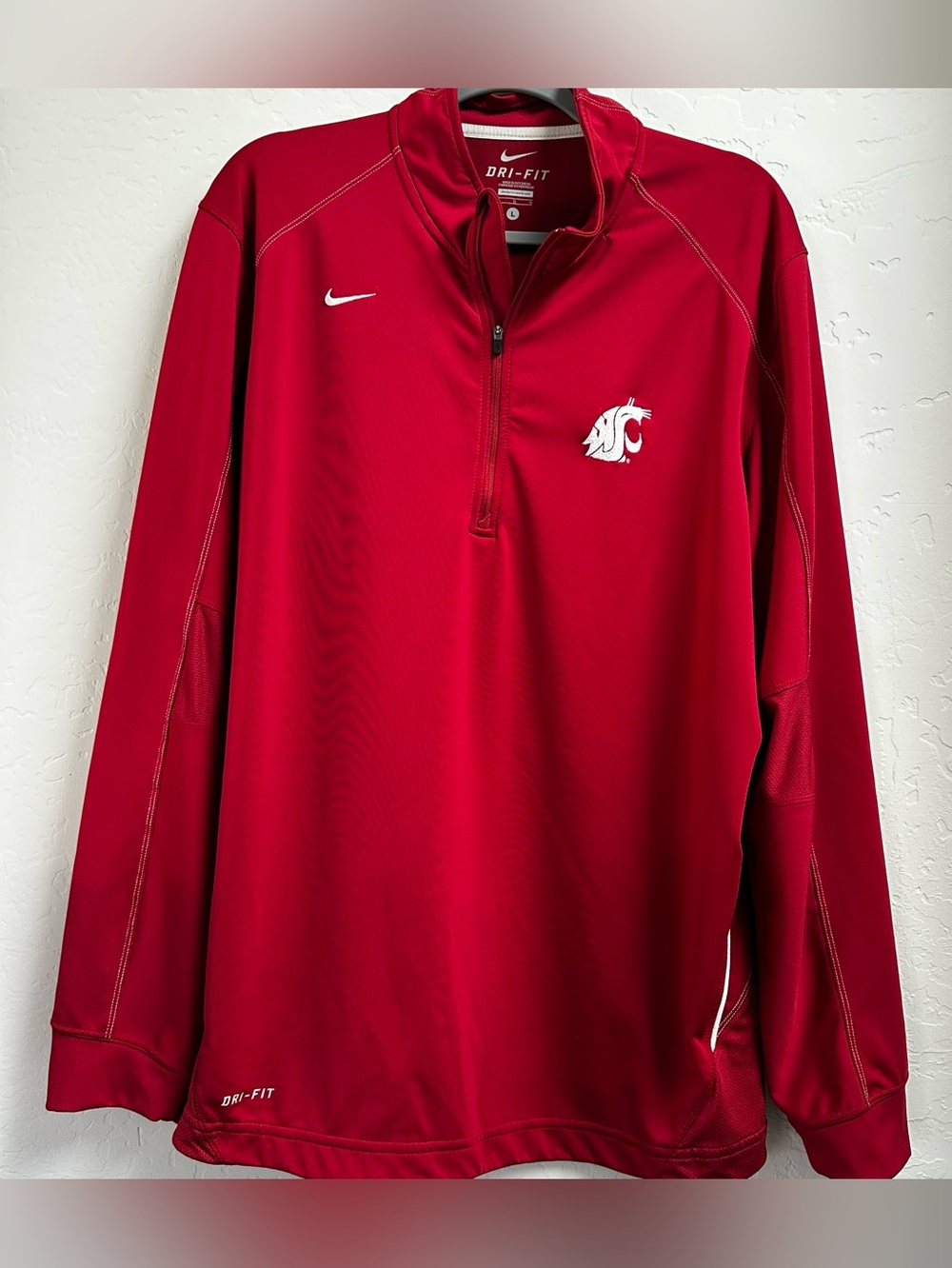 Nike Red Dri-FIT Washington State Cougars 1/4 Zip Jacket